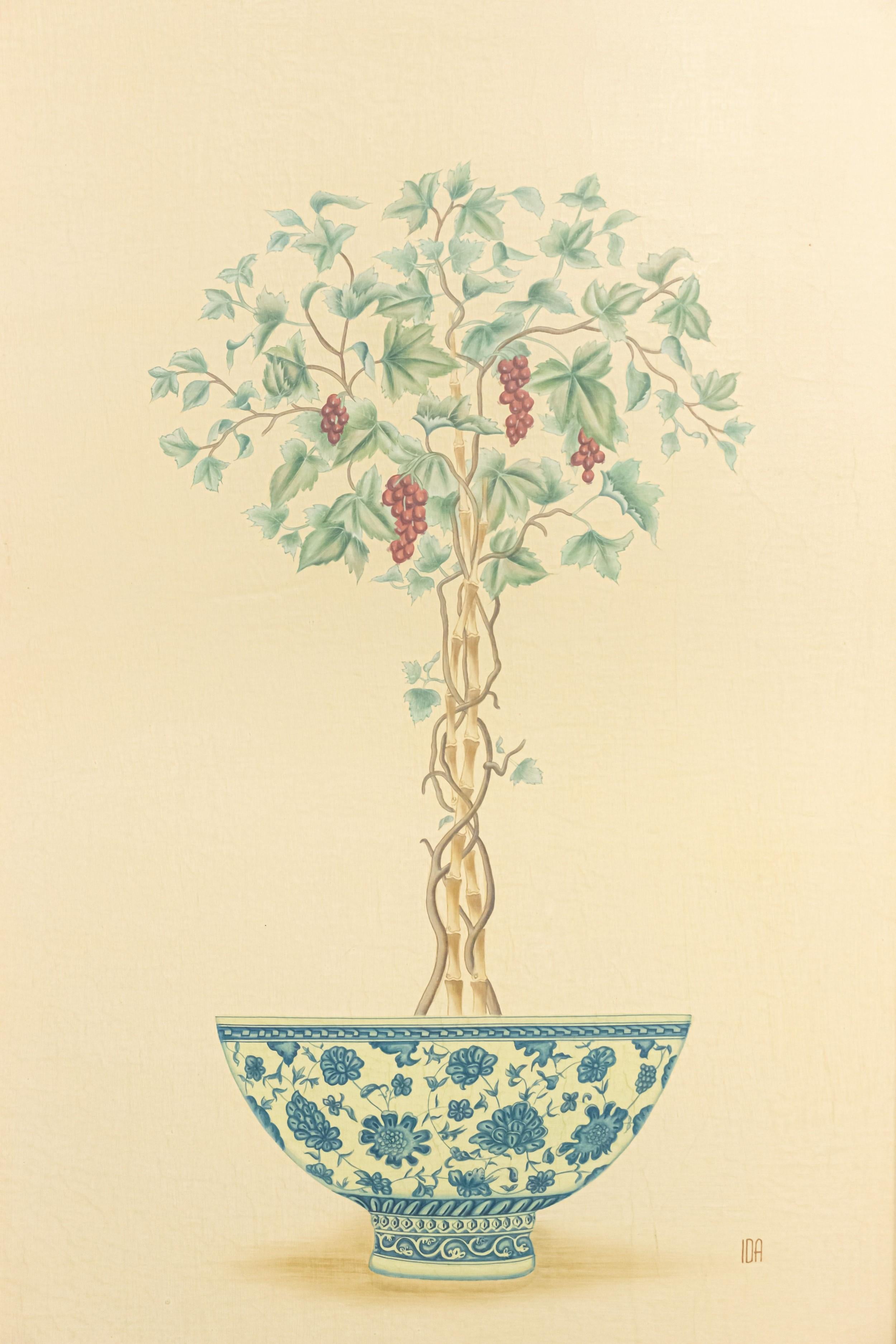 Englisches viktorianisches Obstbaum-Gemälde (Viktorianisch) im Angebot