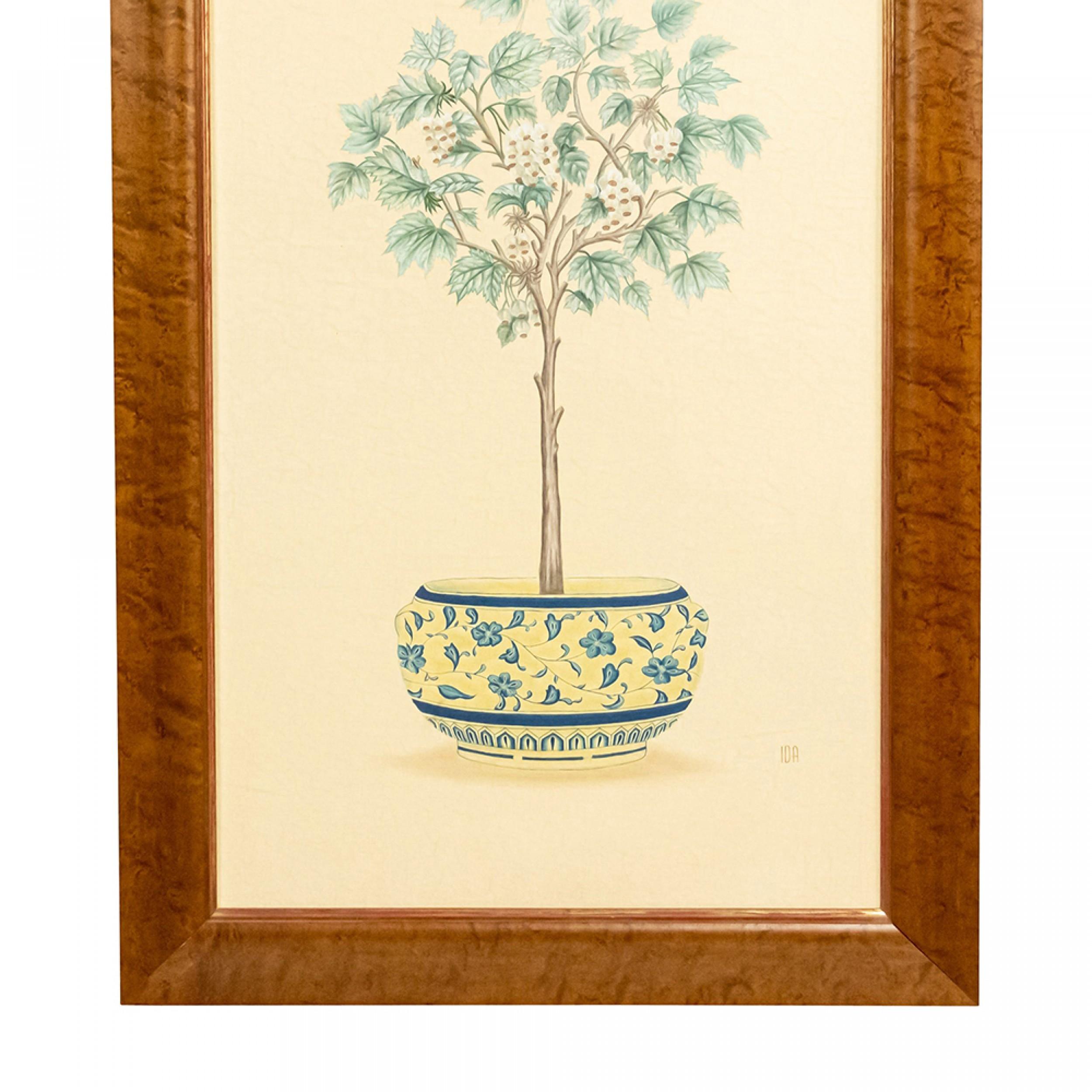 English Victorian Fruit Tree Painting In Good Condition In Queens, NY