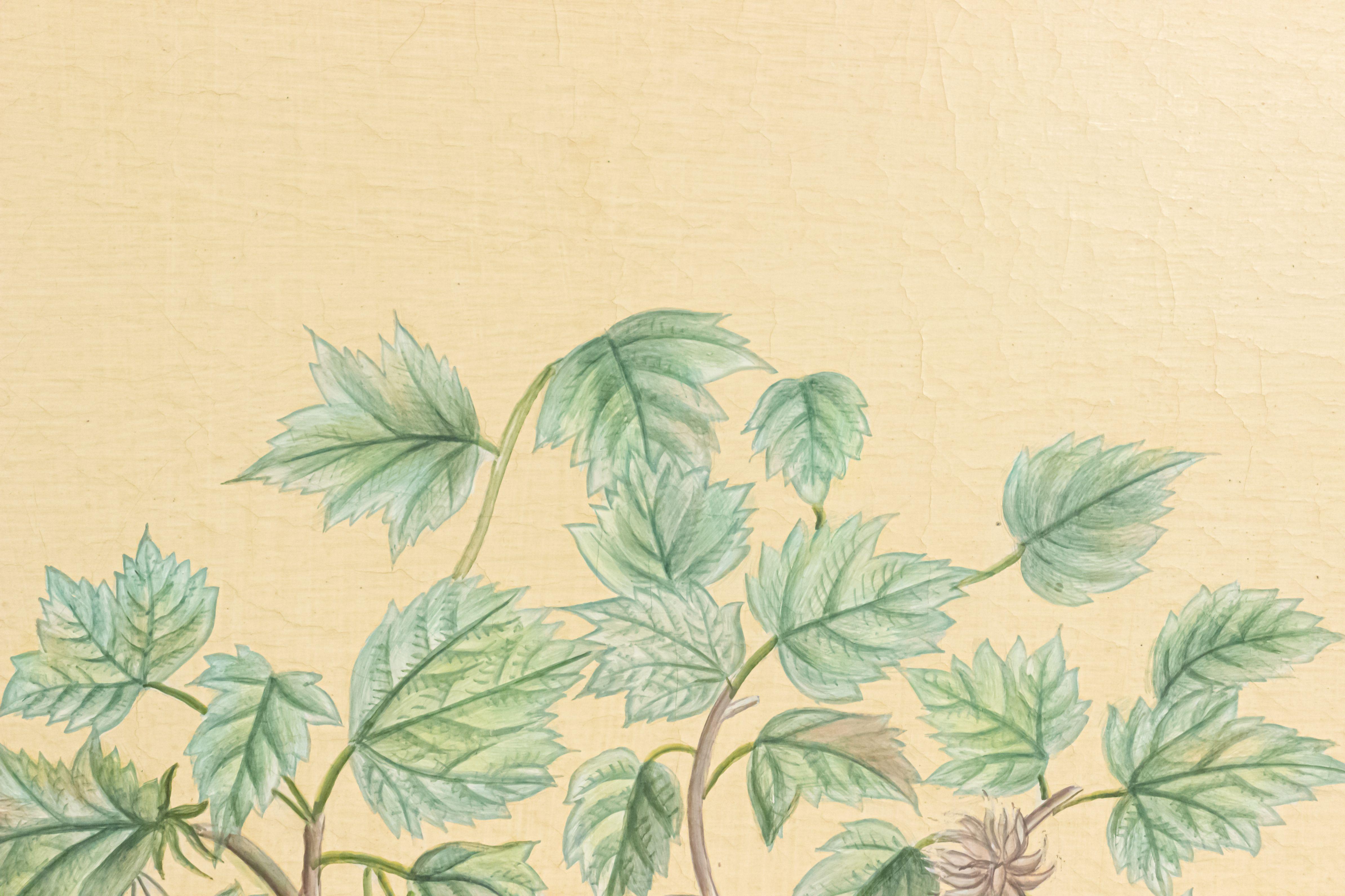 English Victorian Fruit Tree Painting In Good Condition For Sale In Queens, NY
