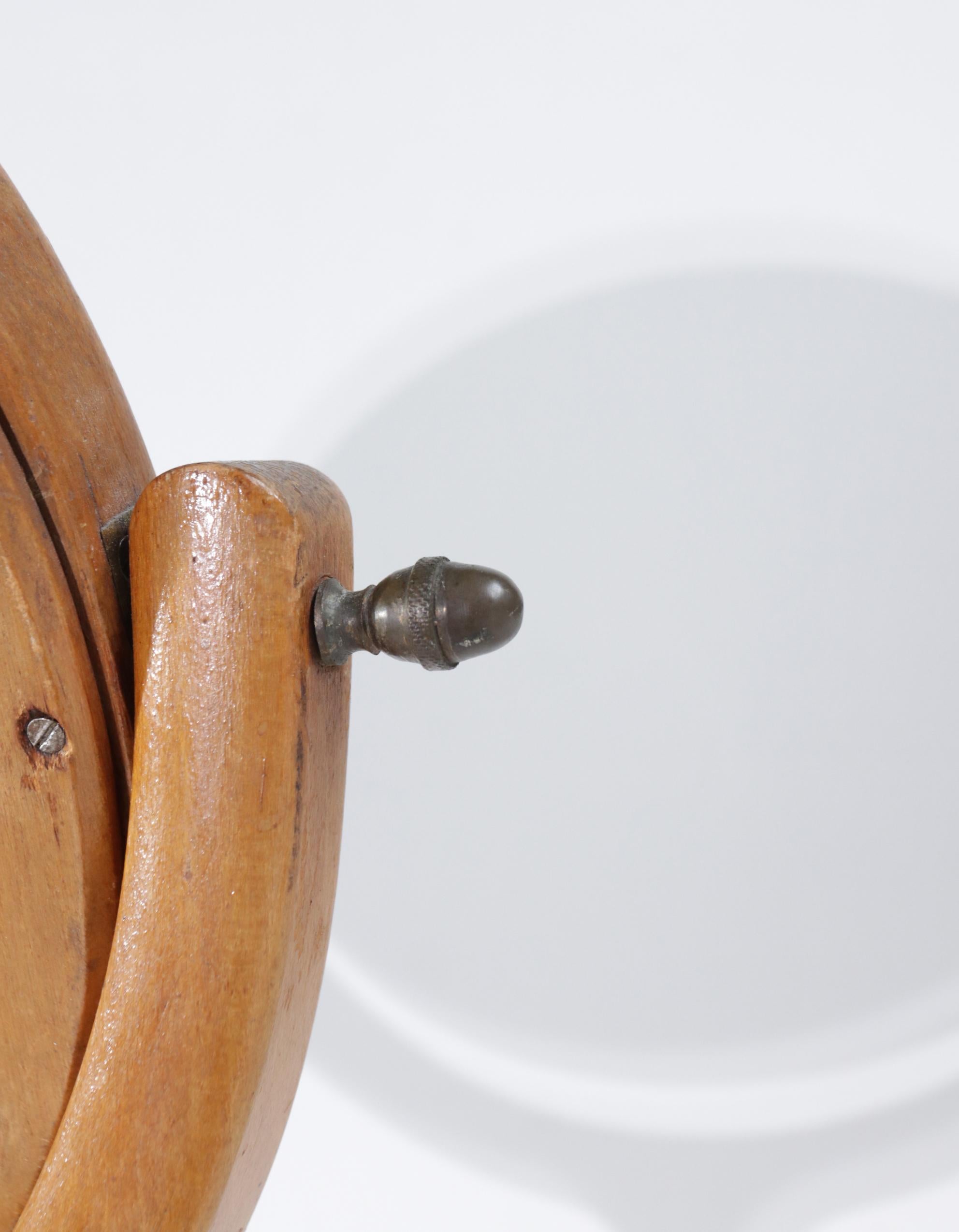 Espejo flotante victoriano inglés de madera de frutal en venta 6