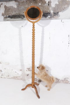 English Victorian Fruitwood Floormirror