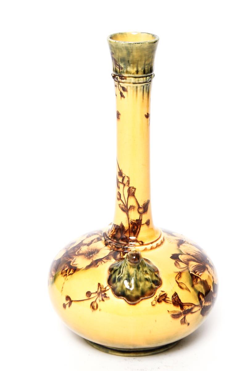 Englisch Viktorianisch George Jones & Söhne Töpferei Melrose Ware Flasche Vase (19. Jahrhundert)