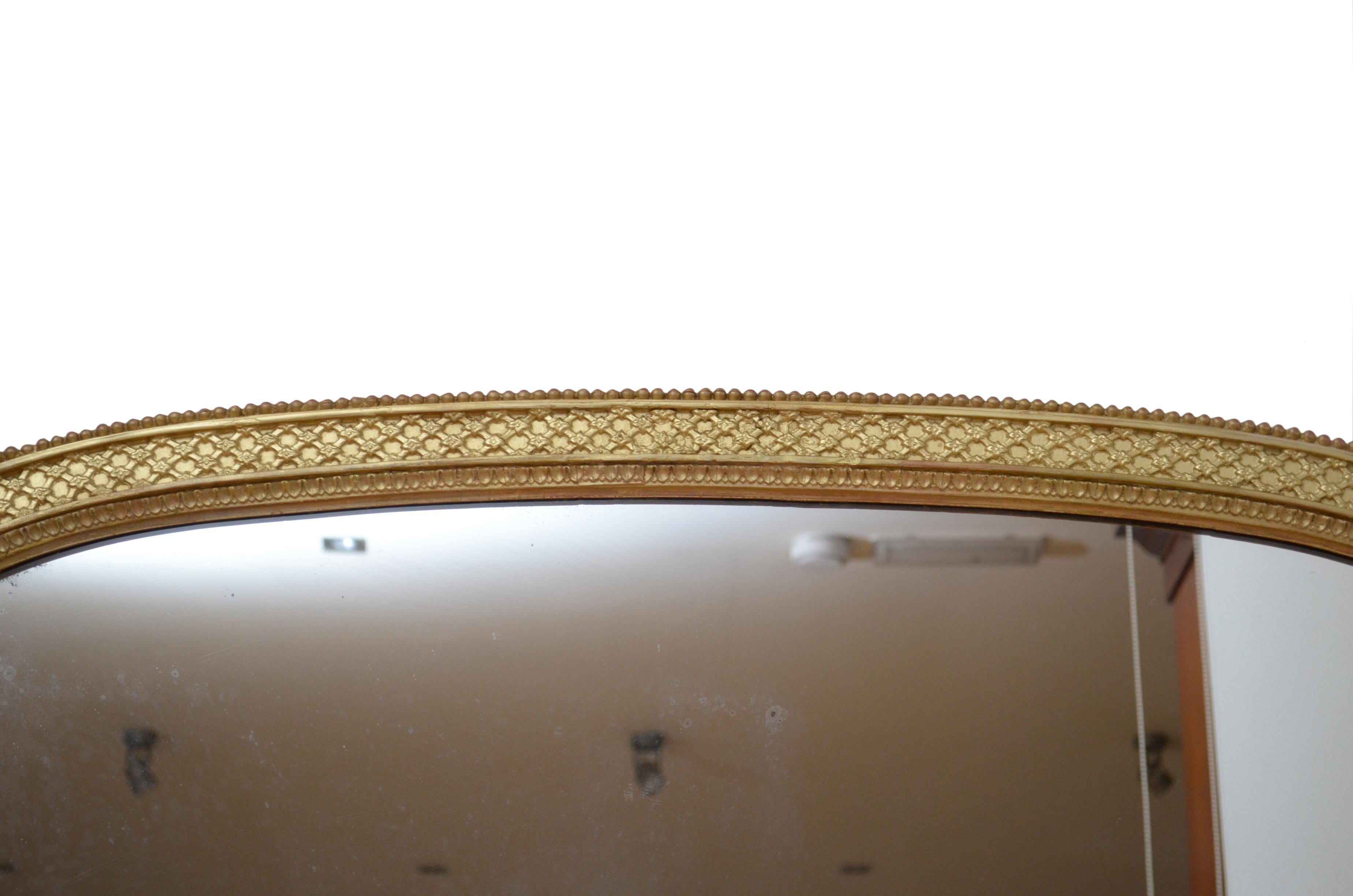 English Victorian Giltwood Wall Mirror H133cm For Sale 1