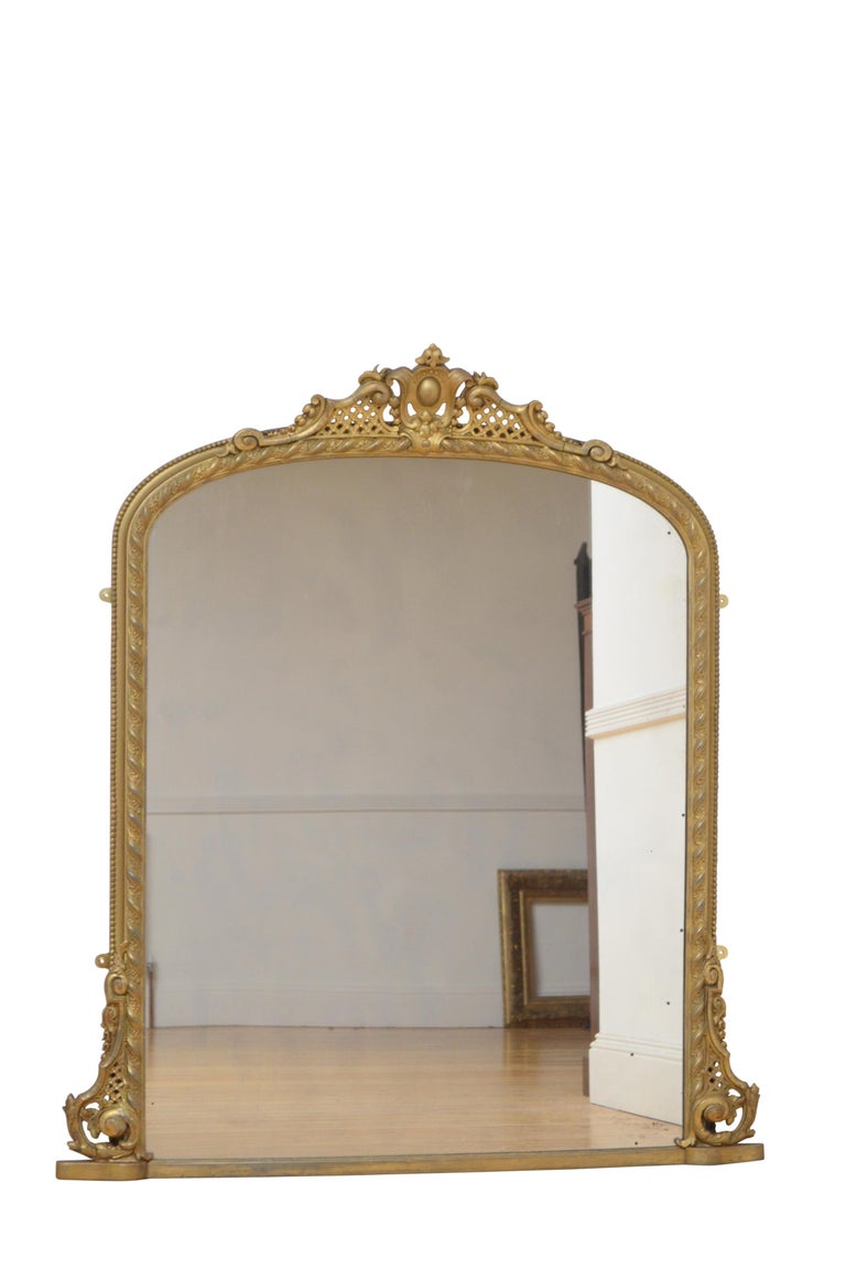English Victorian Giltwood Wall Mirror at 1stDibs