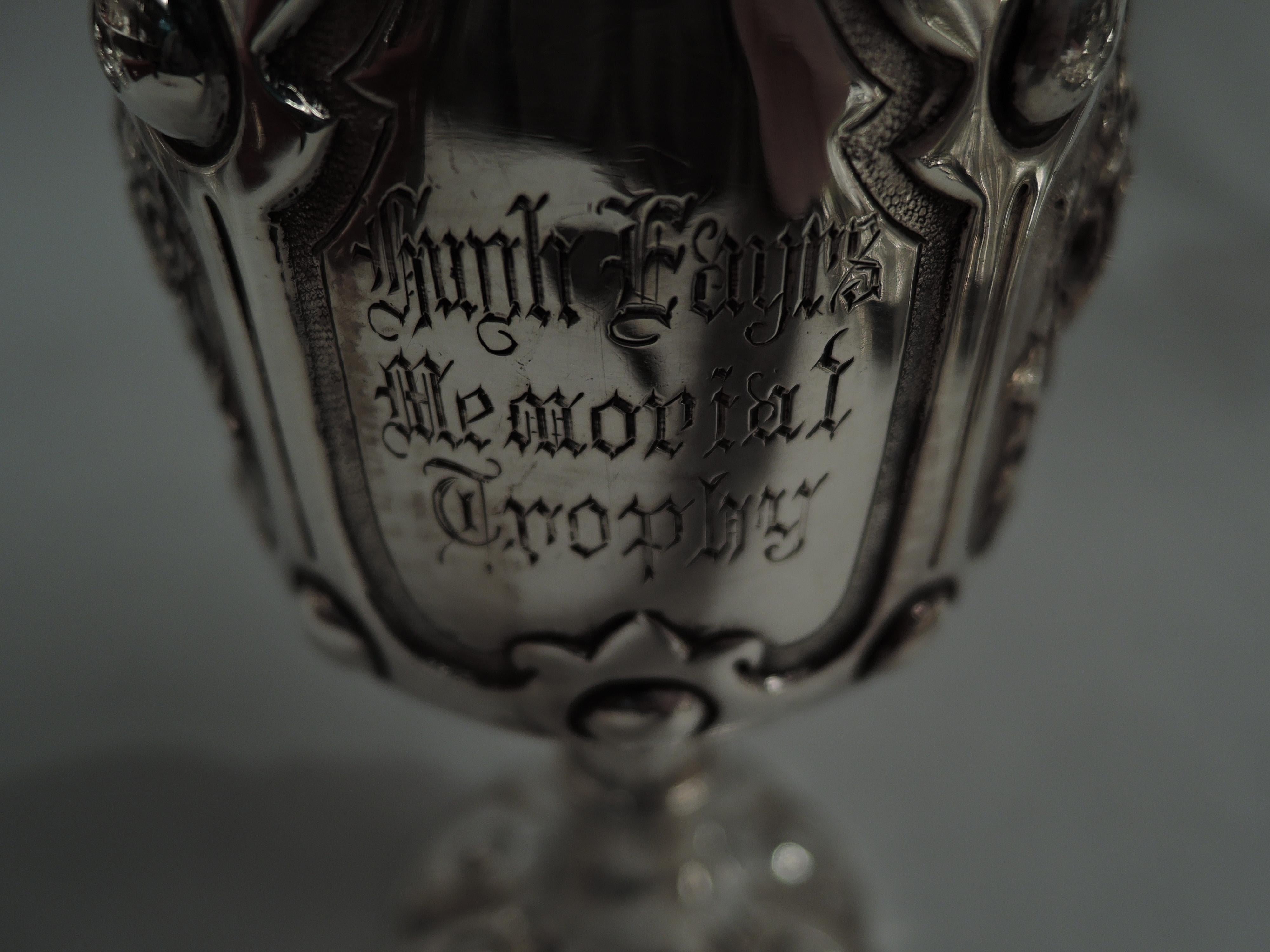Gothic Revival English Victorian Gothic Goblet with Canadian Literature Association For Sale