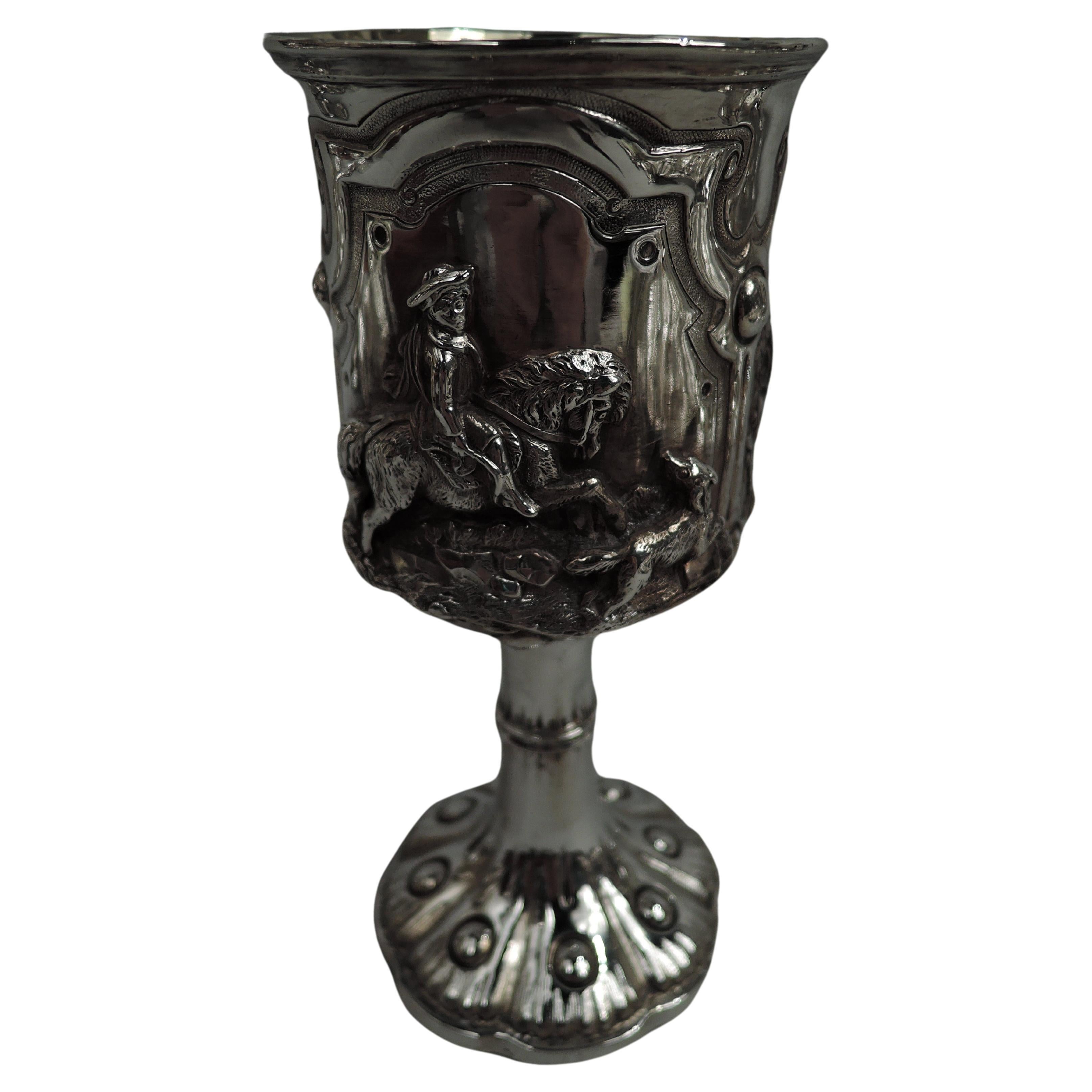 English Victorian Gothic Goblet with Canadian Literature Association For Sale