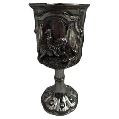 English Victorian Gothic Goblet with Canadian Literature Association