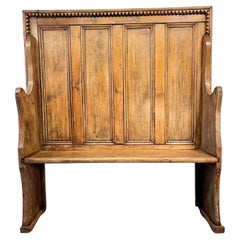 Gothic Turned Wood Settee For Sale at 1stDibs