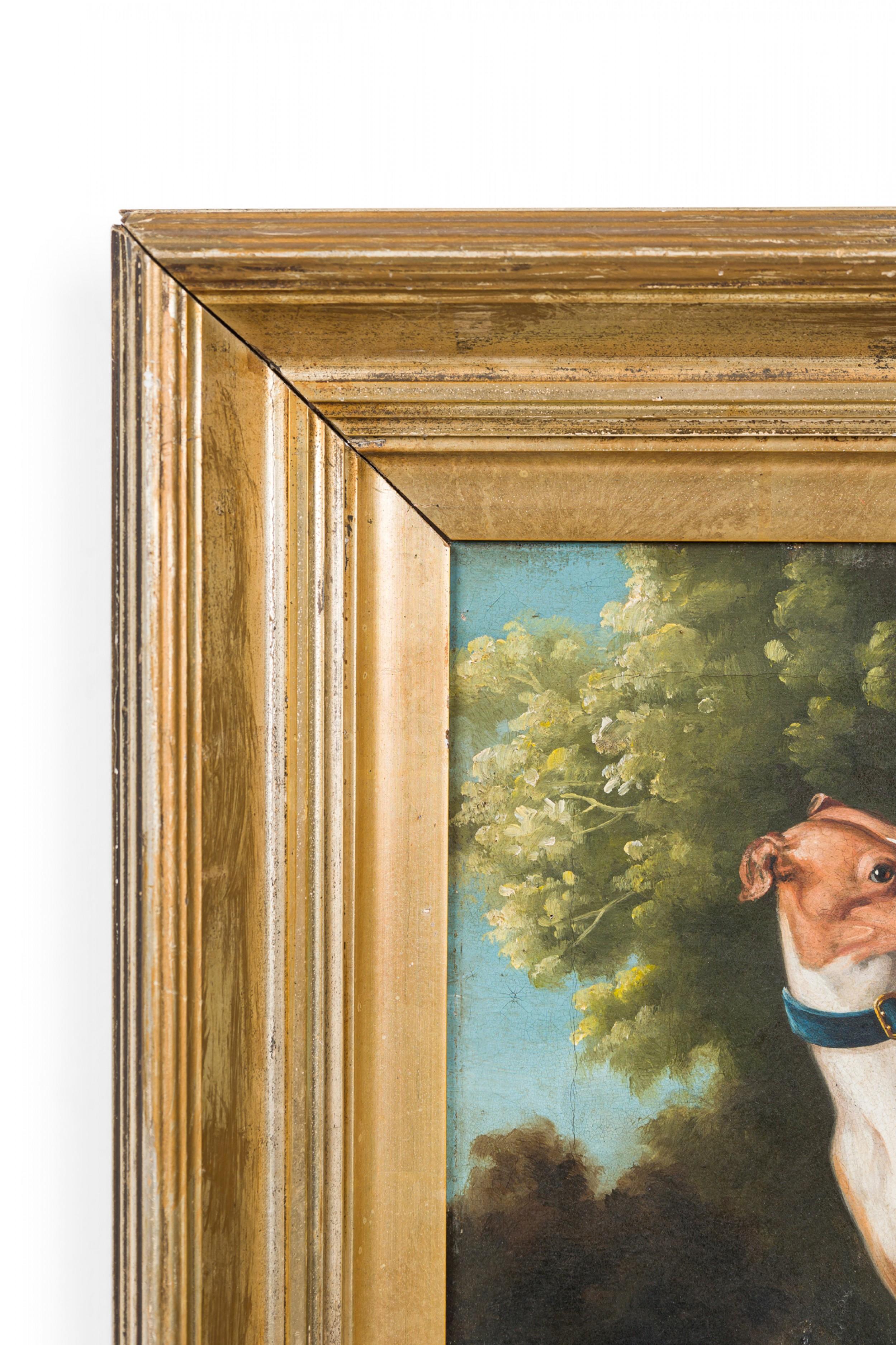 English Victorian Greyhound Dog Painting In Good Condition For Sale In Queens, NY