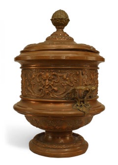 English Victorian Hammered Copper Centerpiece