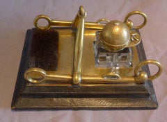 English Victorian horseracing desk set