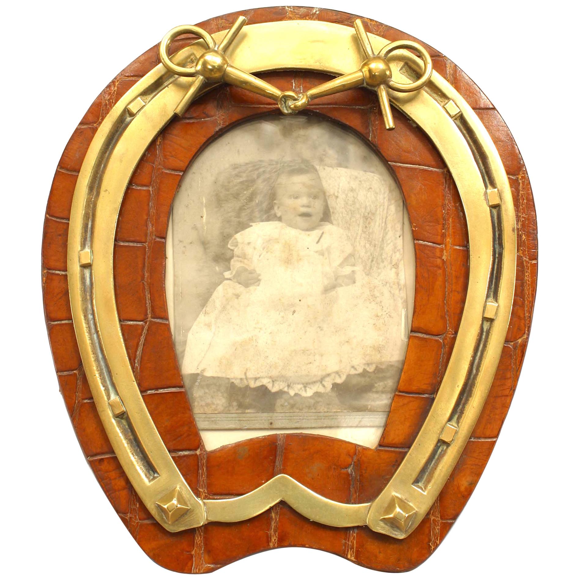 English Victorian Horseshoe Picture Frame For Sale
