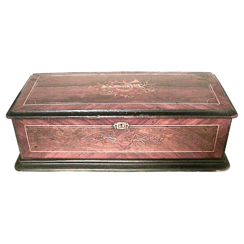 Antique 6 Bell and Drum Music Box by Charles Lecoultre, c. 1870 at ...