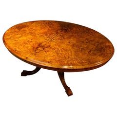 English Victorian Inlaid Walnut Coffee Table, circa 1870