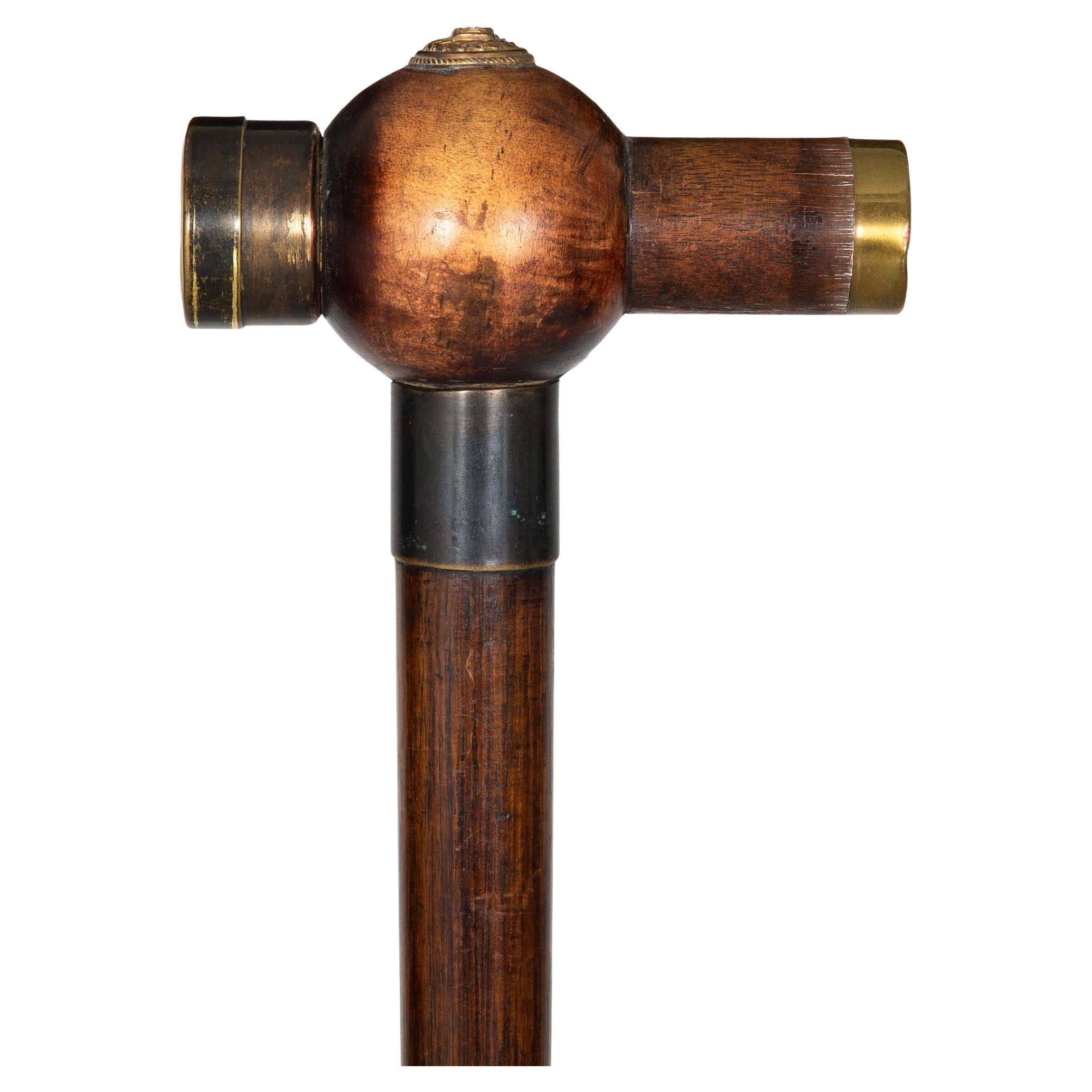 English Victorian Kaleidoscopic Gadget Cane Walking Stick, 19th century For Sale