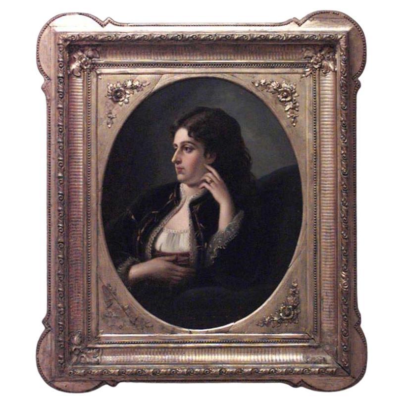 English Victorian Lady Portrait For Sale