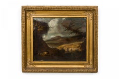 English Victorian Landscape of a Cow in a Valley