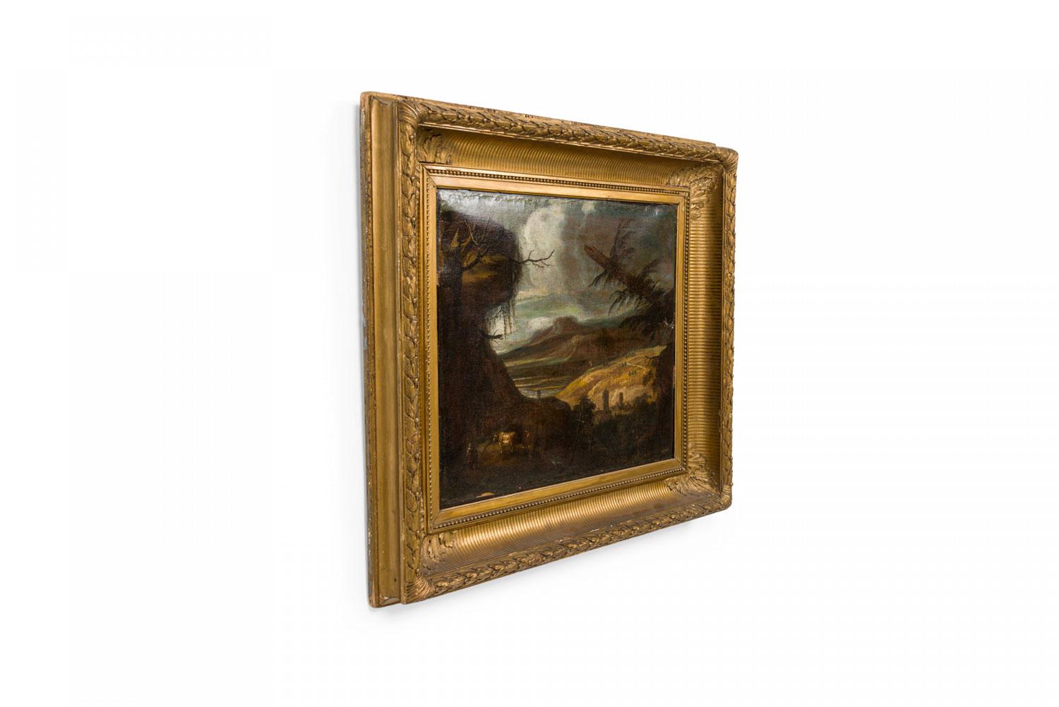 English Victorian Landscape of a Cow in a Valley (Viktorianisch) im Angebot