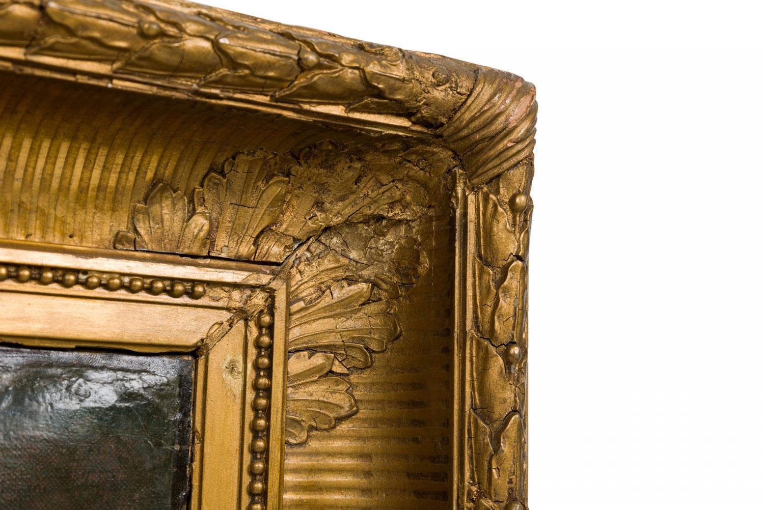 English Victorian Landscape of a Cow in a Valley im Zustand „Gut“ im Angebot in Queens, NY