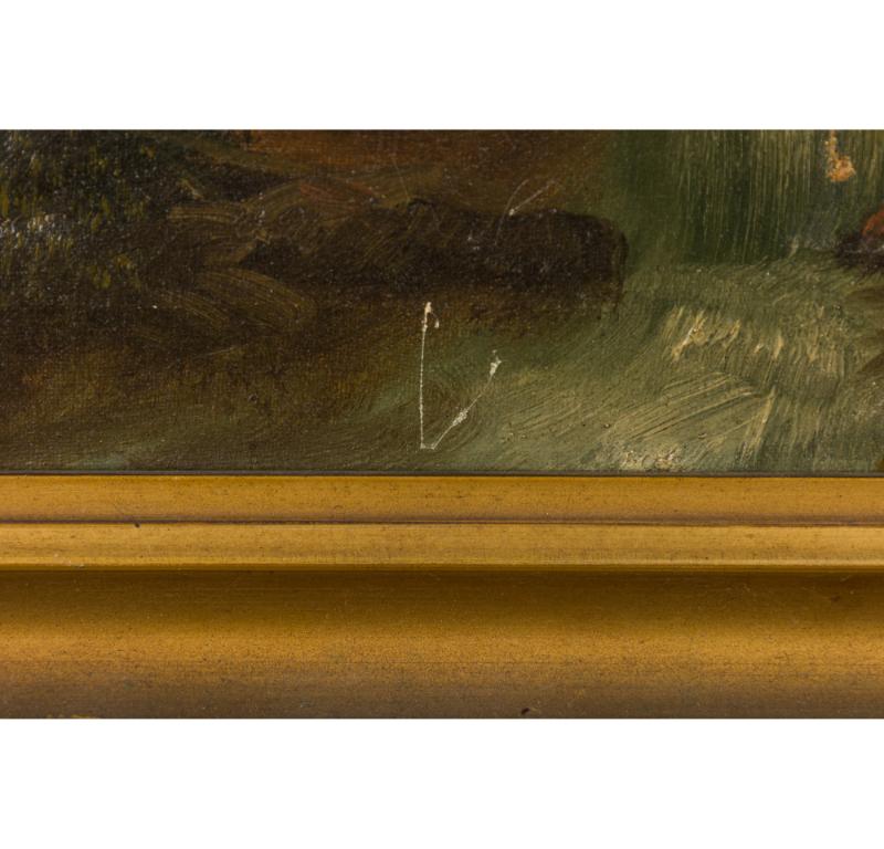 Paint English Victorian Landscape of a Waterfall For Sale