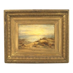 English Victorian Landscape of Beach at Sunset