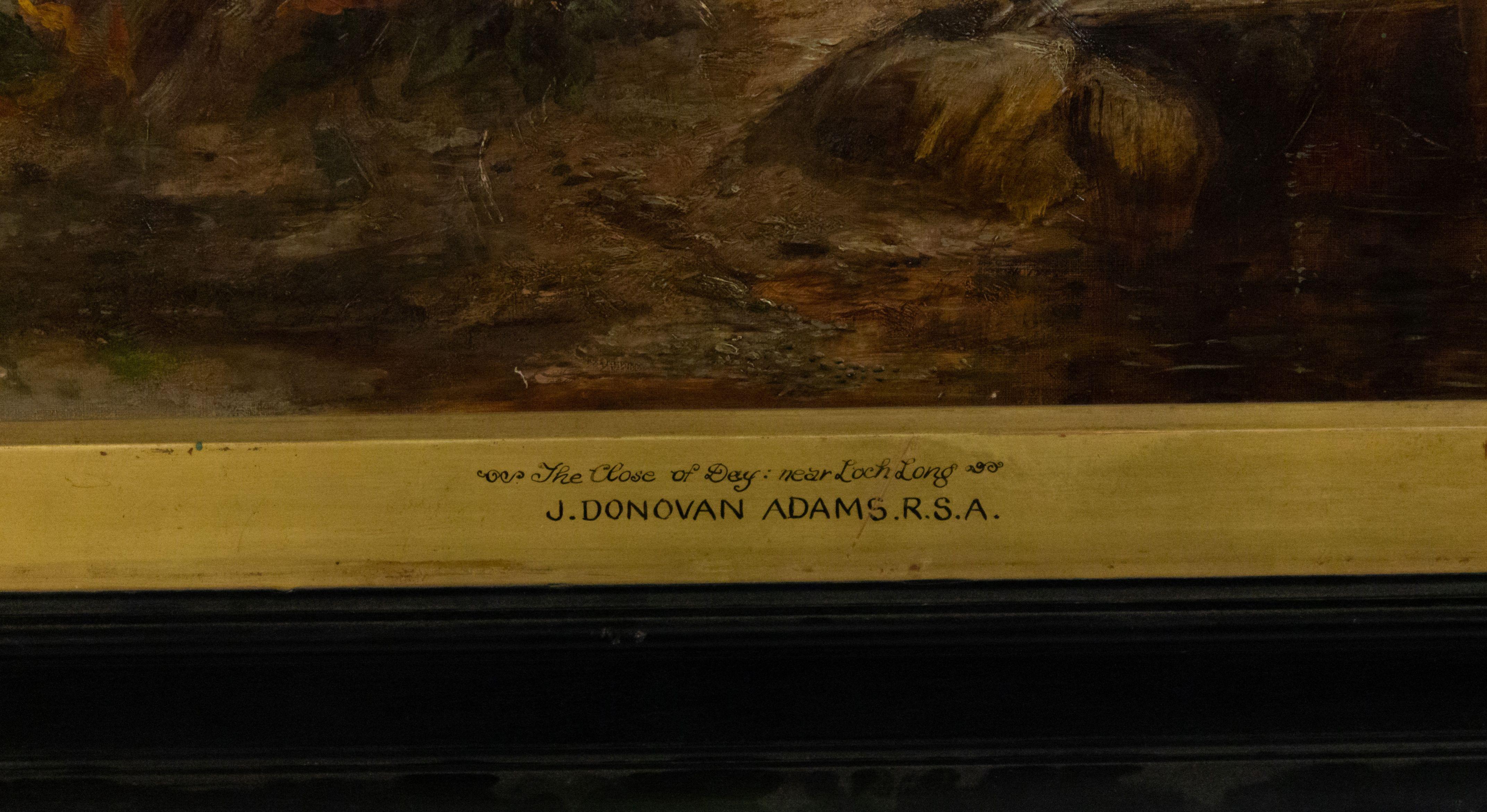 English Victorian carved gilt & black painted framed oil landscape painting of boy with dog and bulls by trail

Condition: (Piece shows its age.)