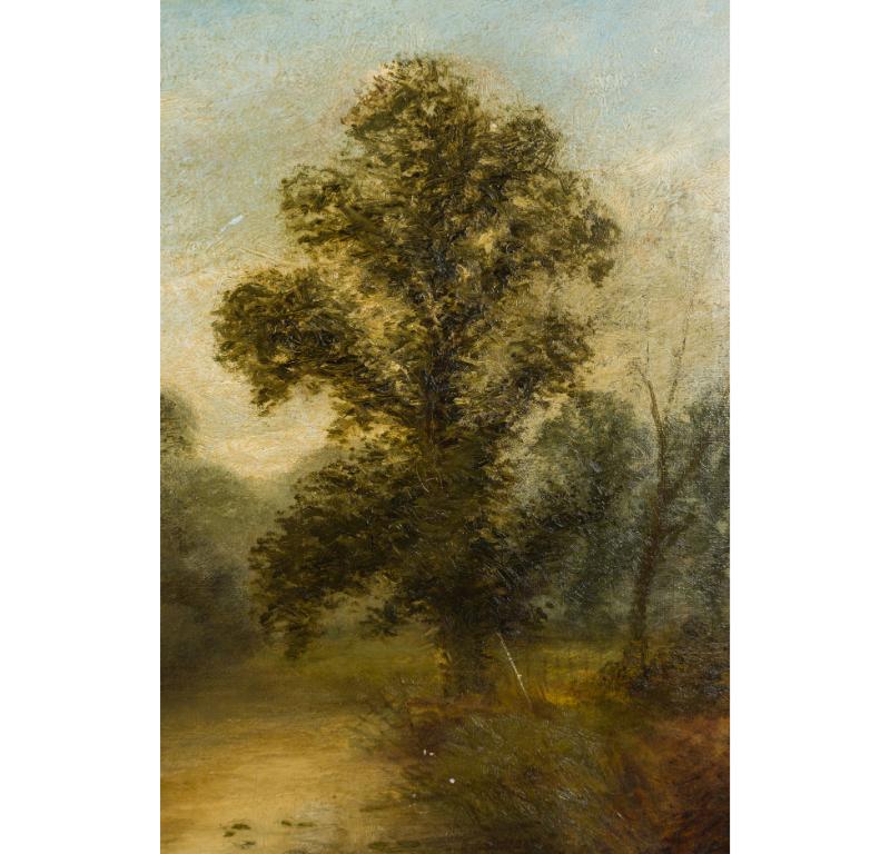 Paysage victorien anglais de vaches par arbres Bon état - En vente à Queens, NY