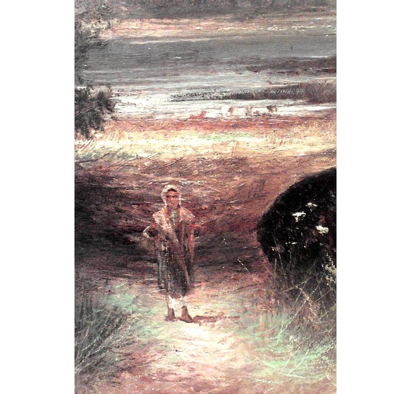 British English Victorian Landscape of Pond and Trees For Sale
