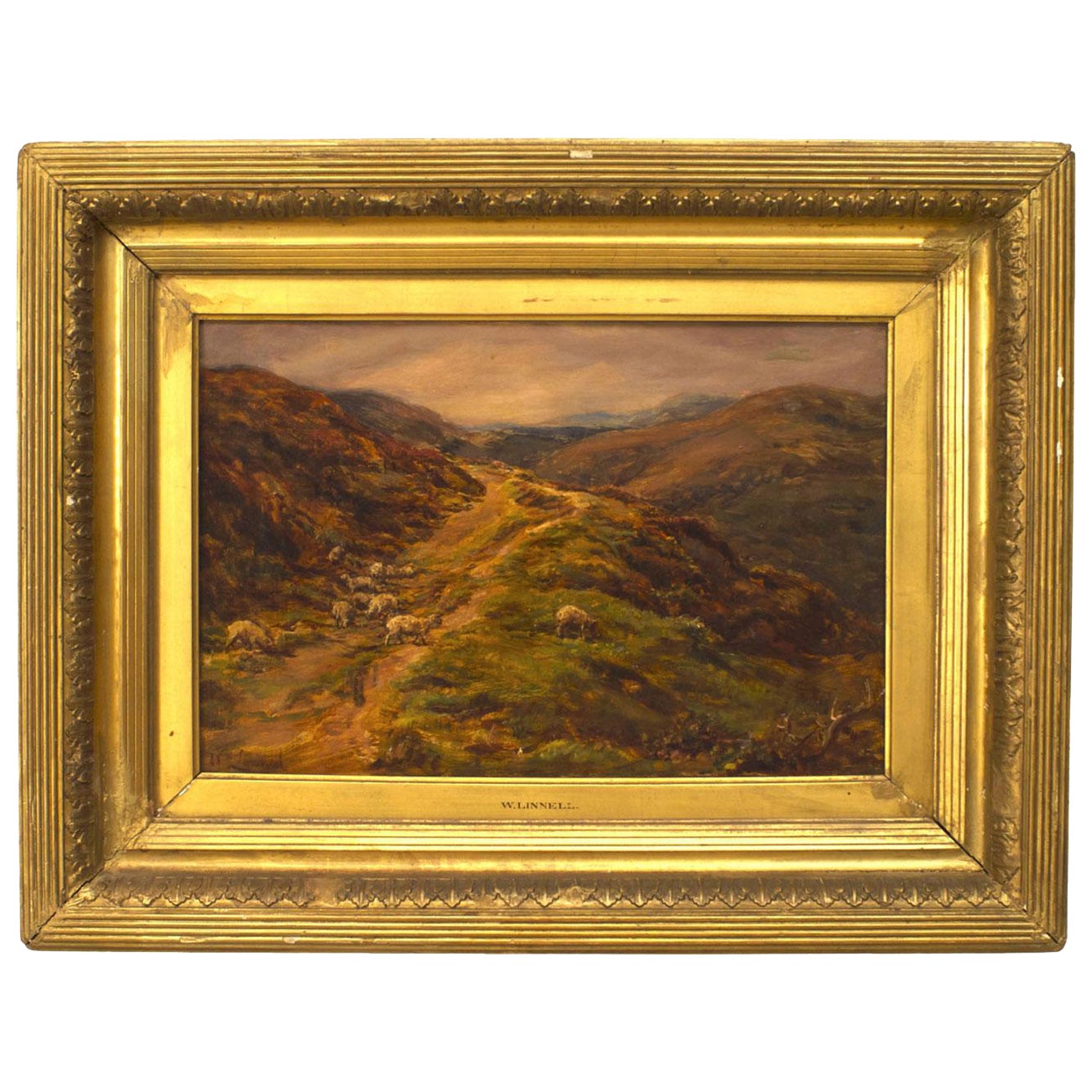 English Victorian Landscape of Sheep