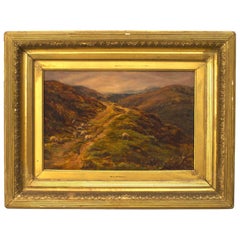 English Victorian Landscape of Sheep