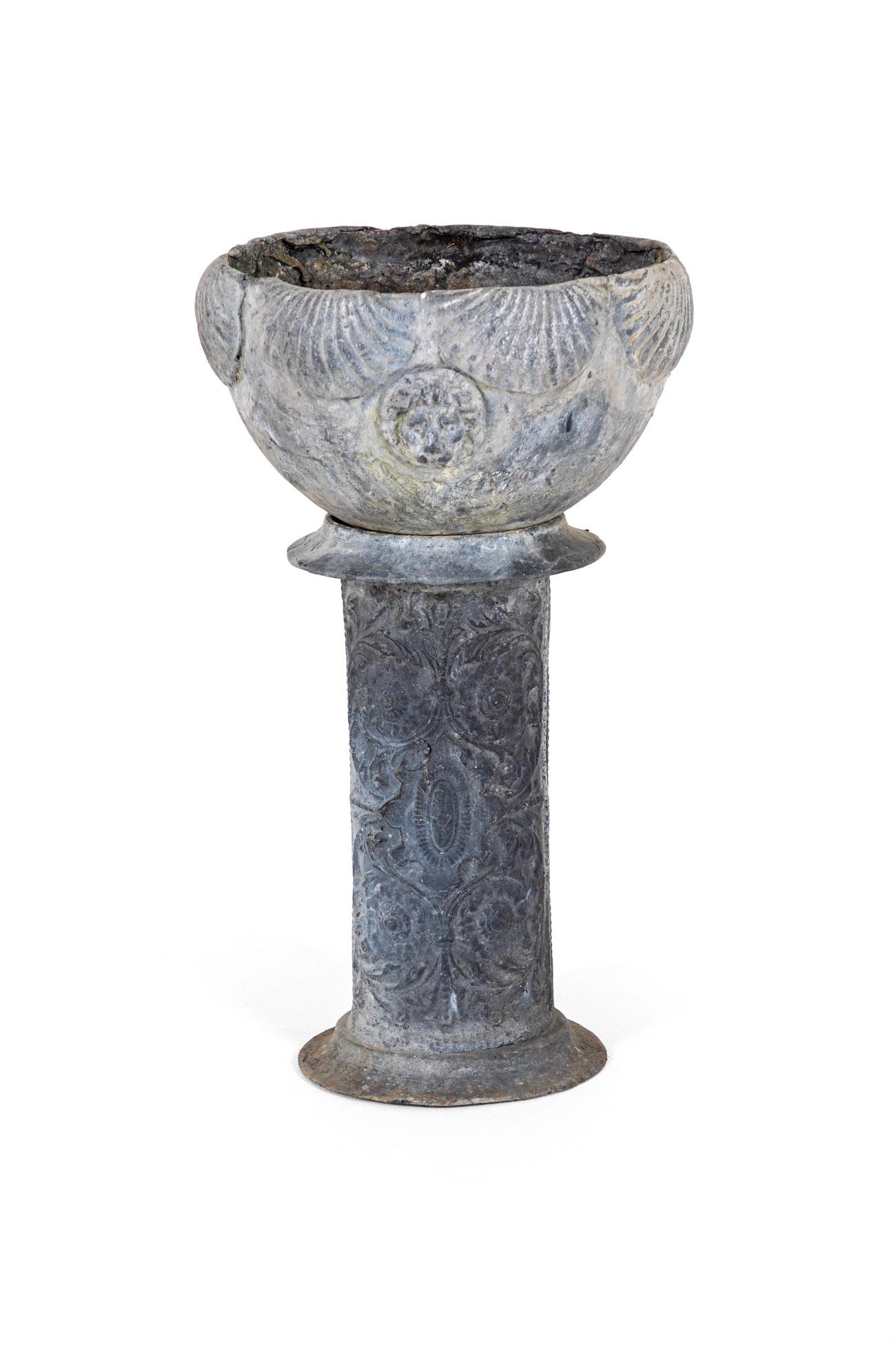 English Victorian Lead Garden Planter