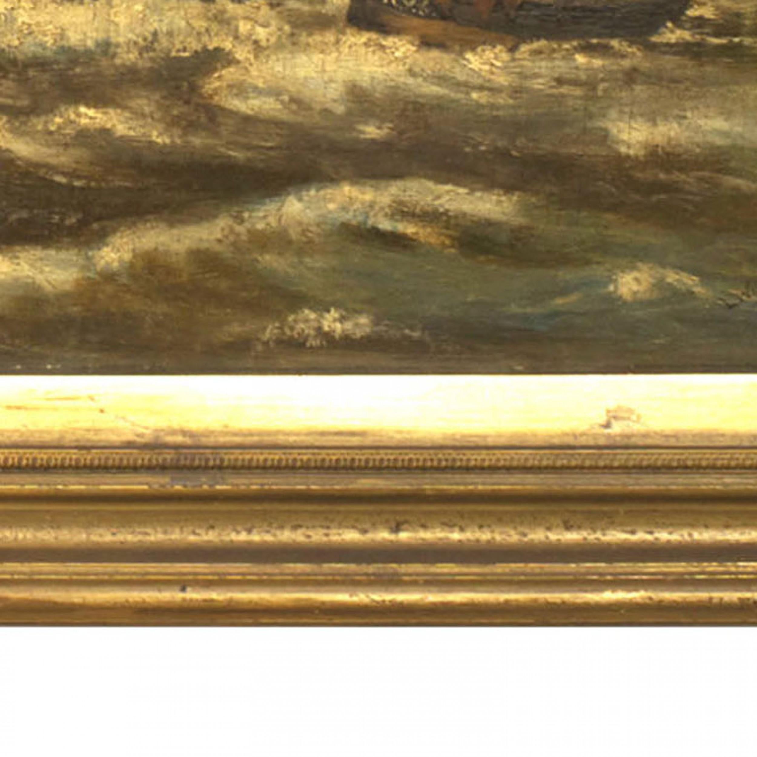 Pintura inglesa victoriana de un faro marino Británico en venta