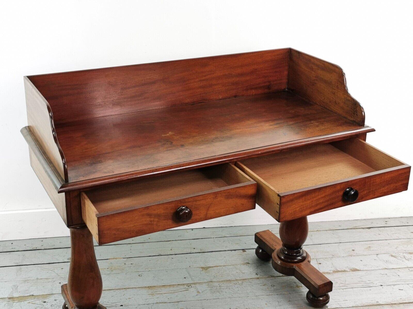 European English Victorian Mahogany 19th Century Wash Stand or Desk For Sale