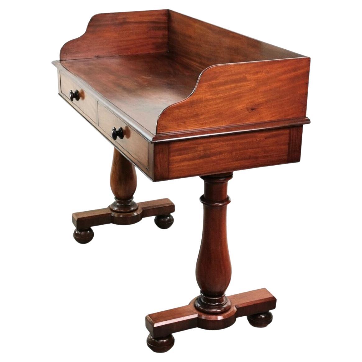 English Victorian Mahogany 19th Century Wash Stand or Desk For Sale