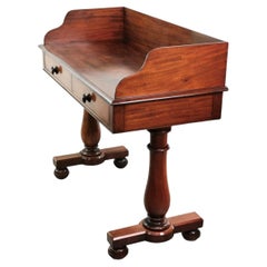 English Victorian Mahogany 19th Century Wash Stand or Desk