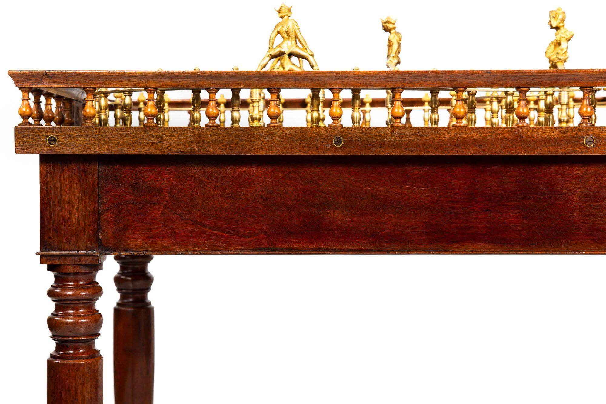Table de jeu de quilles ancienne en acajou de l'époque victorienne anglaise 9