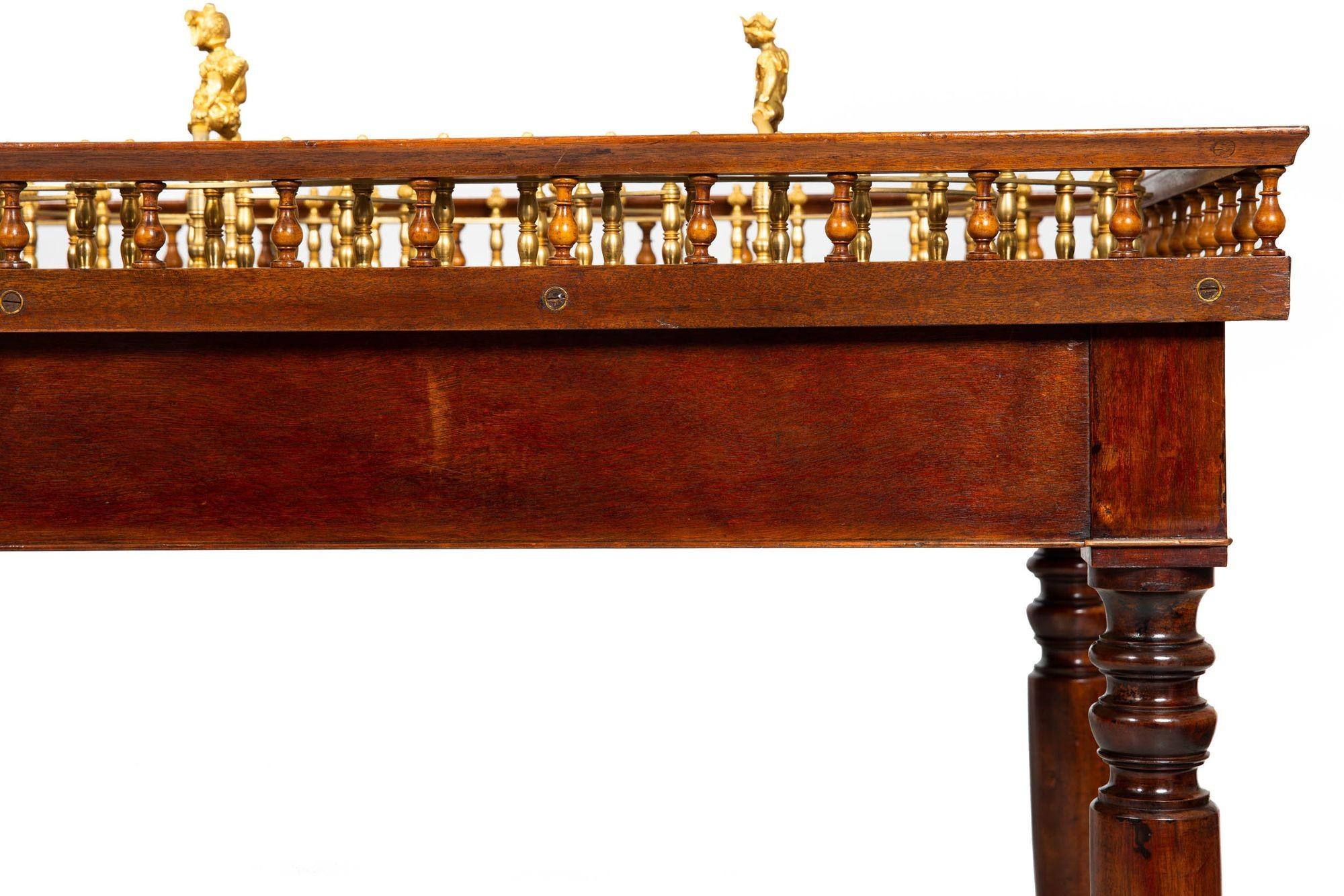 English Victorian Mahogany Antique Skittles Game Table 11