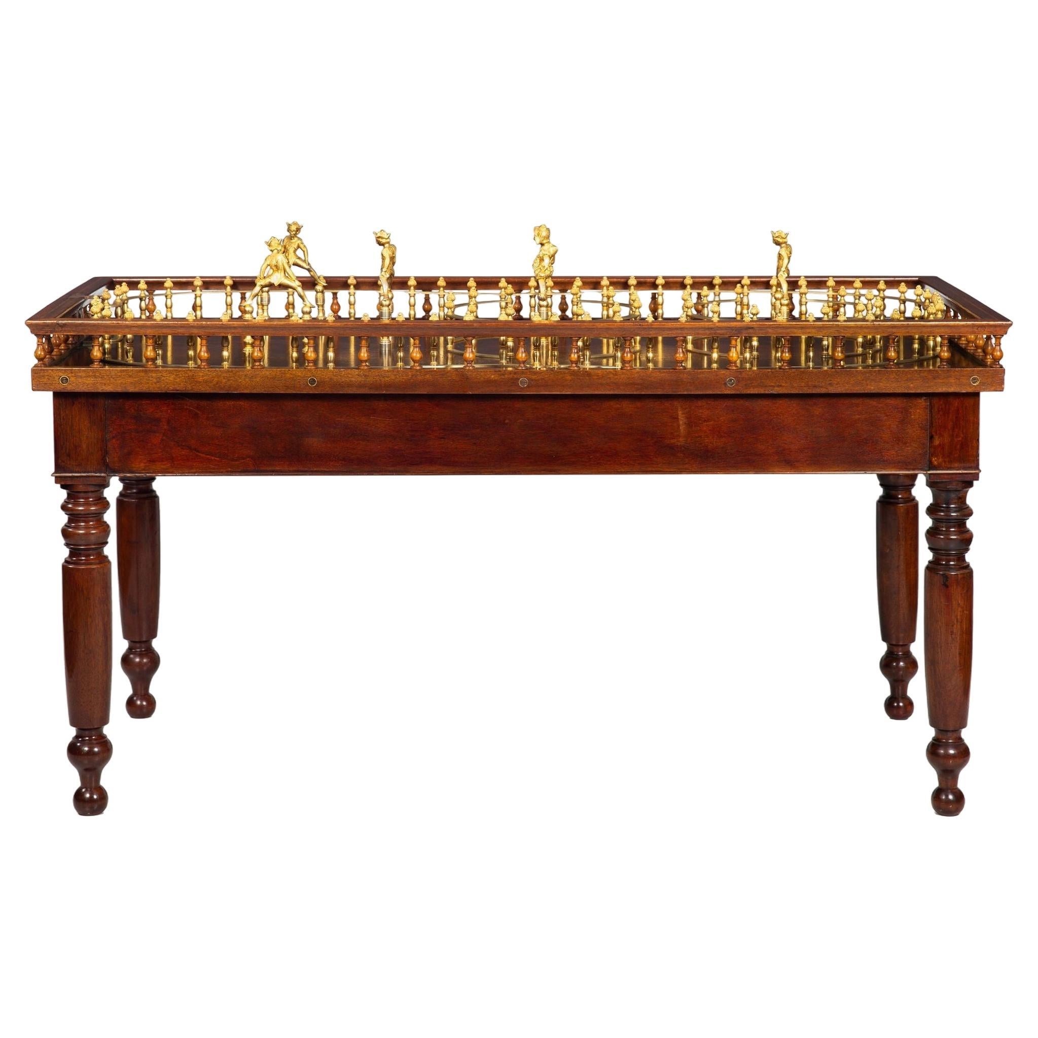 English Victorian Mahogany Antique Skittles Game Table For Sale