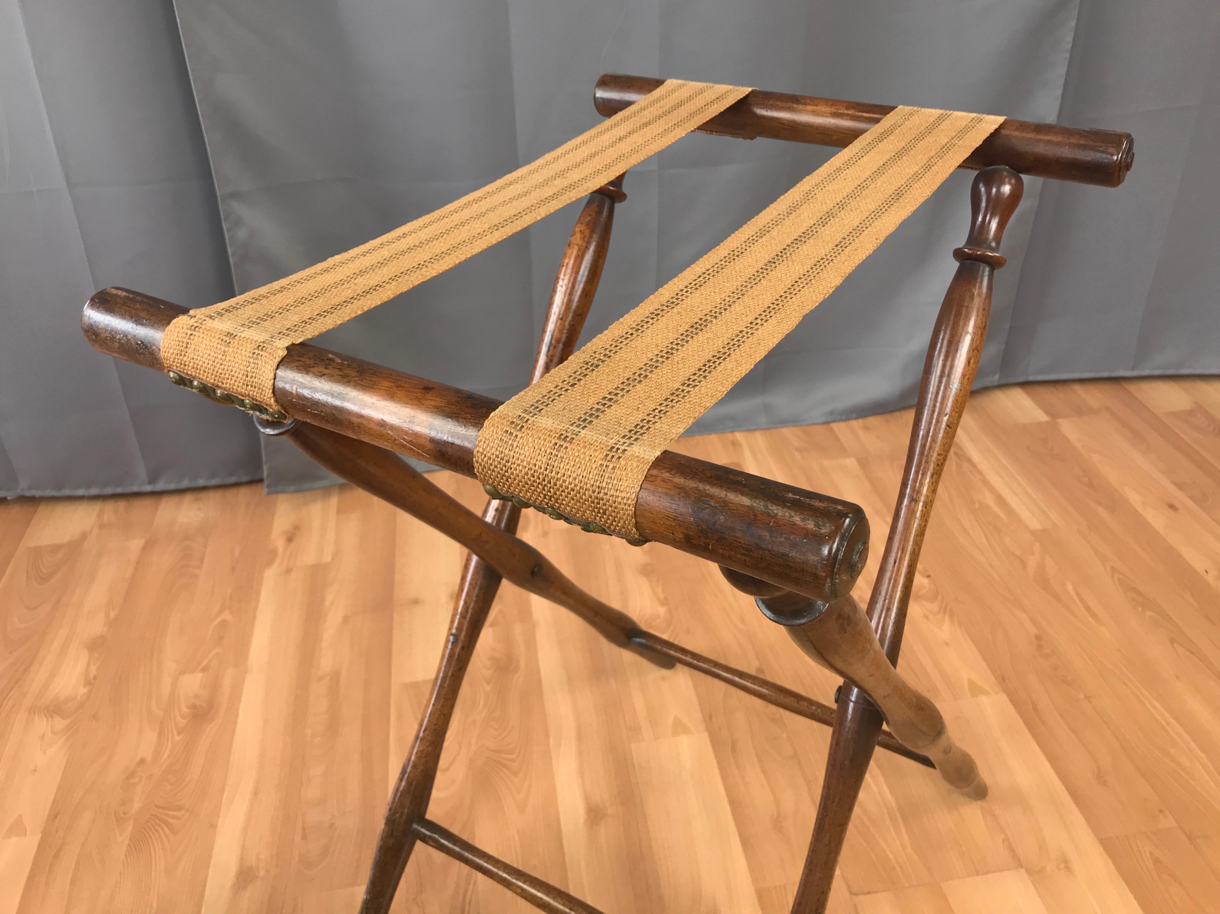 English Victorian Mahogany Butler’s Tray Table with Folding Base 3