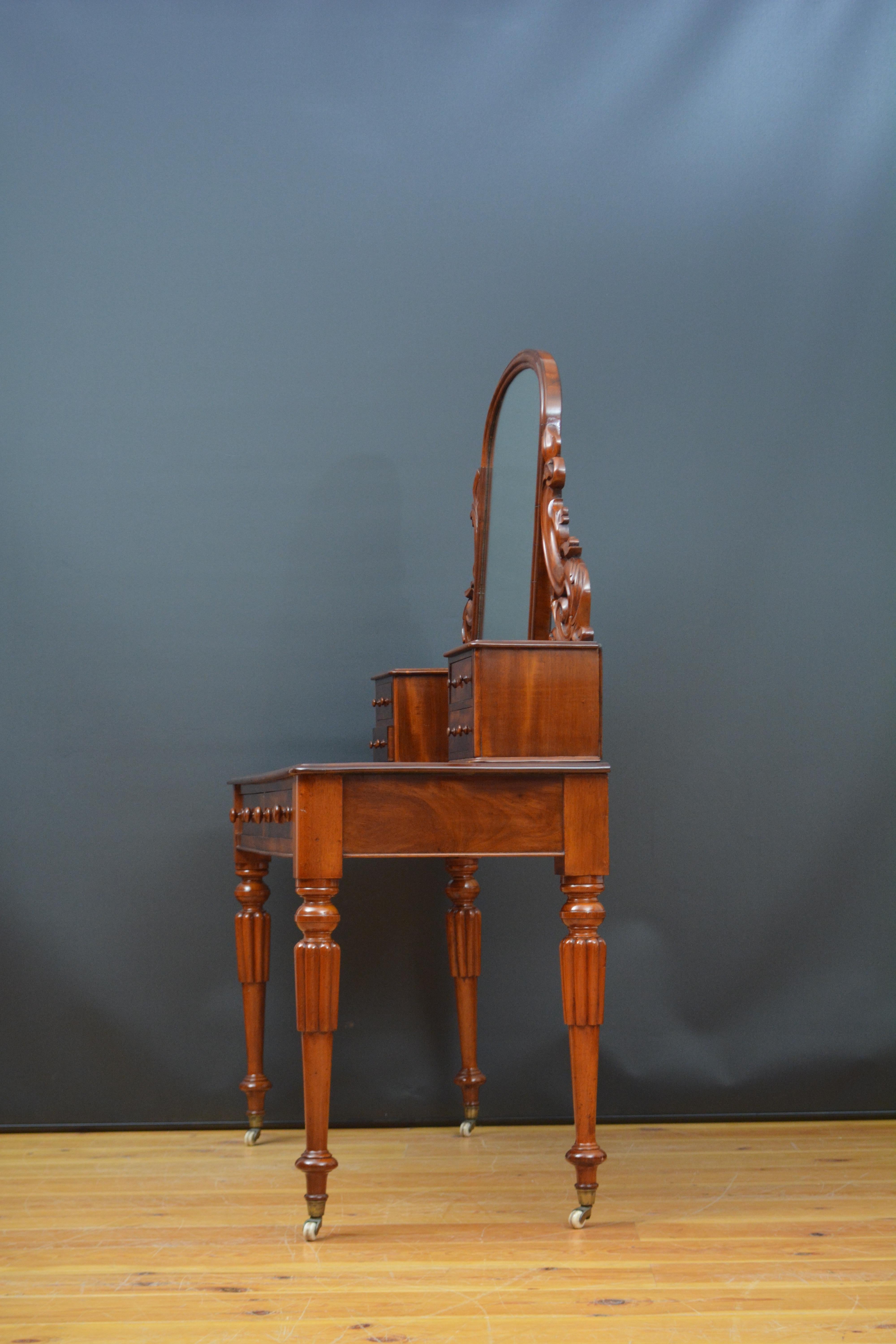 English Victorian Mahogany Dressing Table For Sale 16