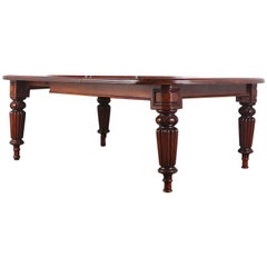 Antique English Victorian Mahogany Extending Dining Table