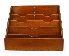 English Victorian Mahogany Letter Holder