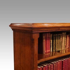 English Victorian Mahogany Library 2 Tier Open Bookcase circa 1875