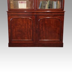 English Victorian mahogany library bookcase, circa 1860