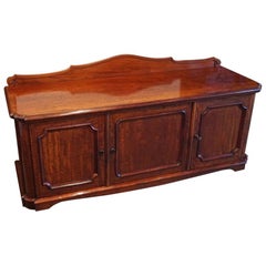 English Victorian Mahogany Low Cupboard TV Stand