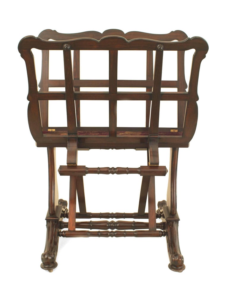 English Victorian Mahogany Portfolio Stand at 1stDibs