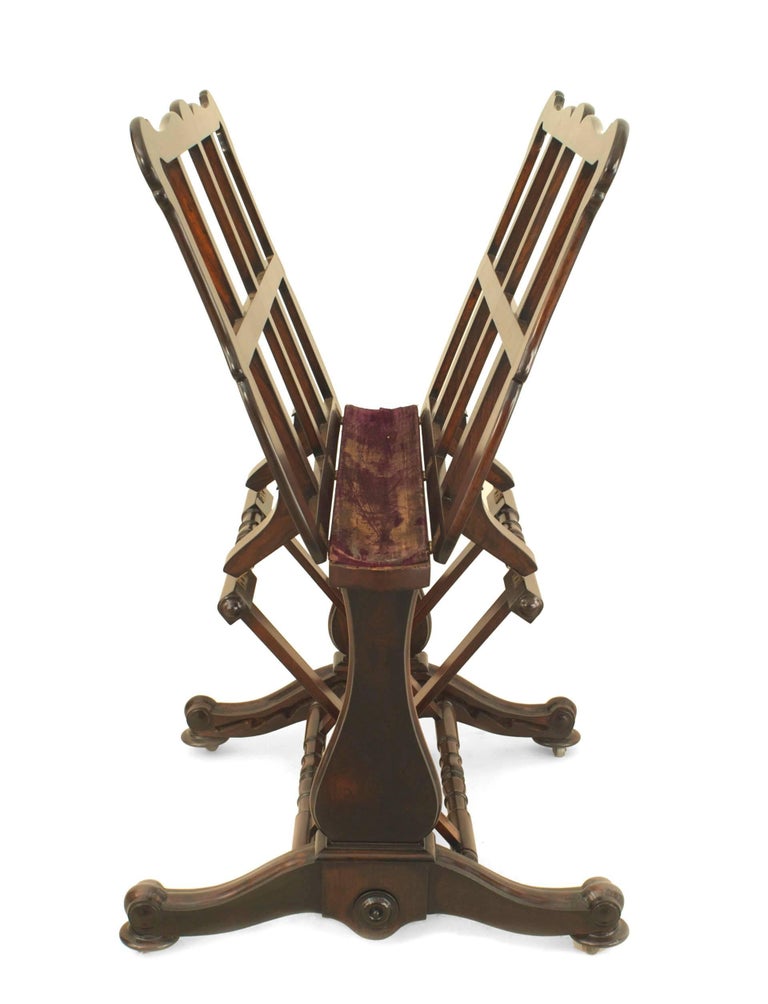 English Victorian Mahogany Portfolio Stand at 1stDibs