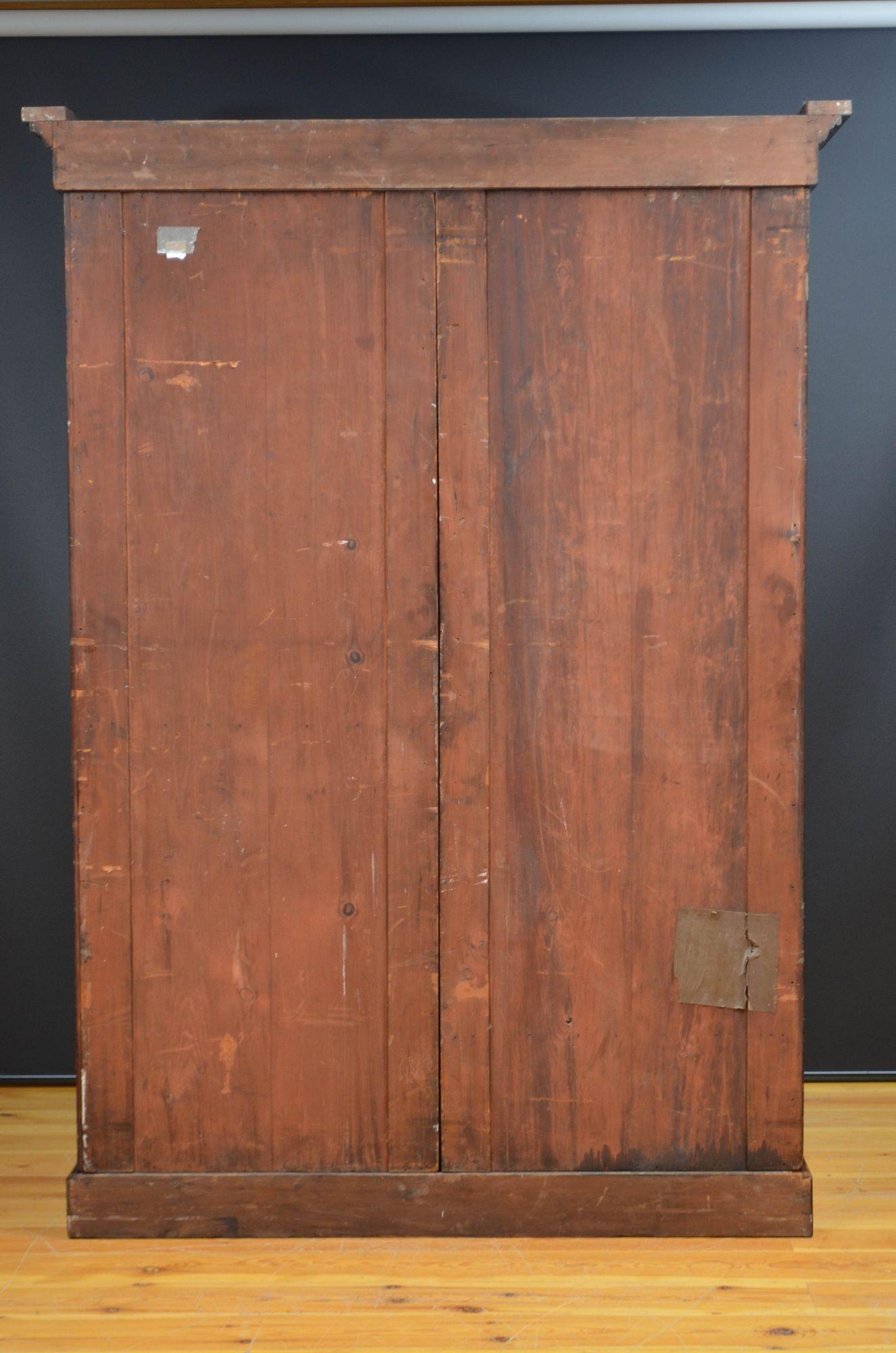 English Victorian Mahogany Two Door Wardrobe 10