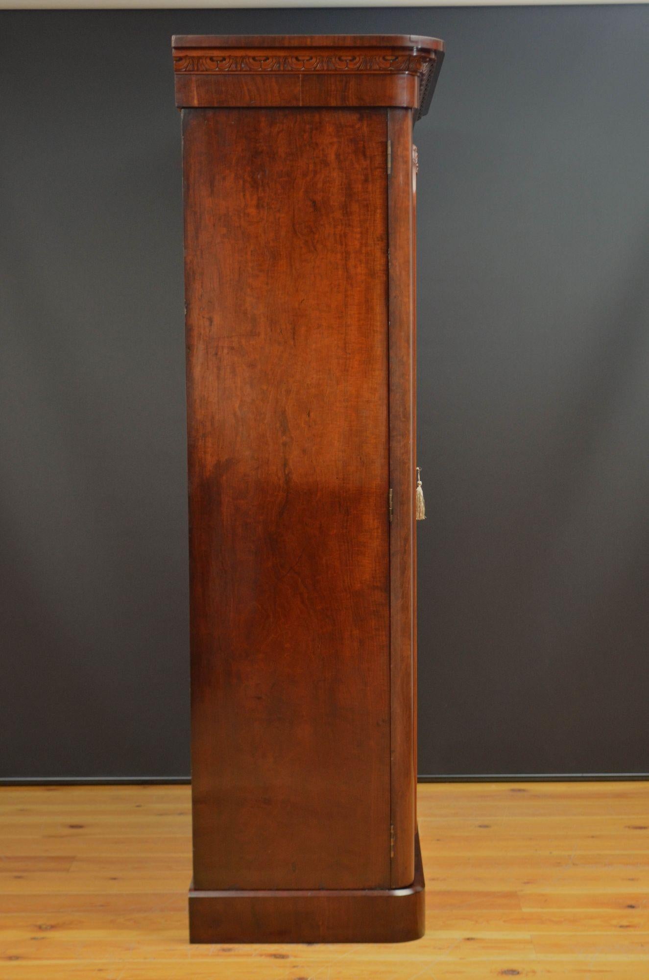English Victorian Mahogany Two Door Wardrobe 11