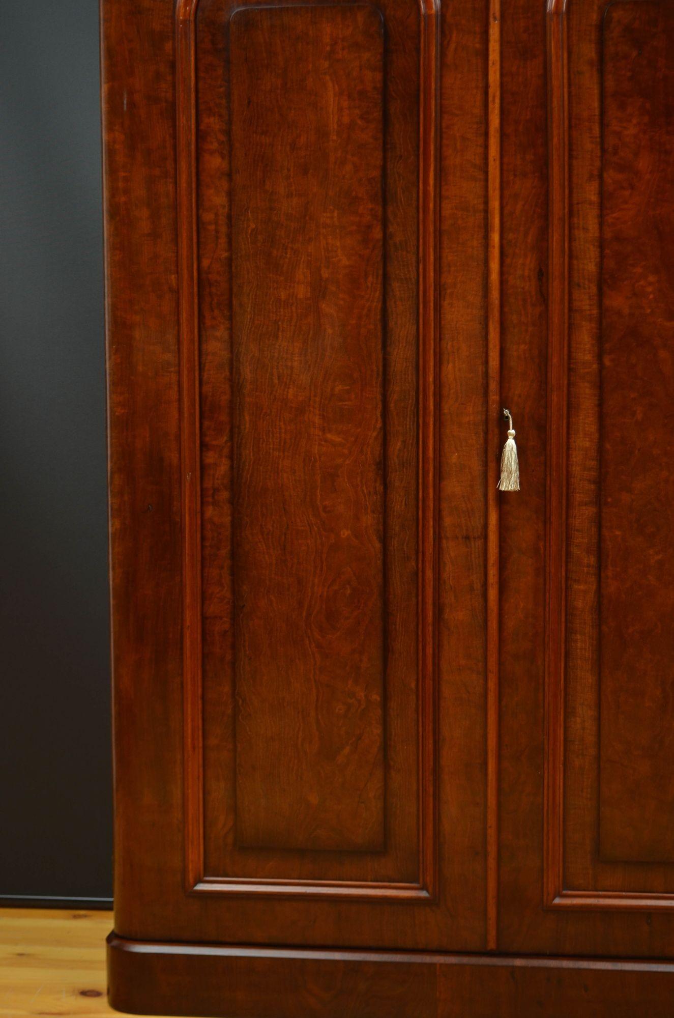 English Victorian Mahogany Two Door Wardrobe 2